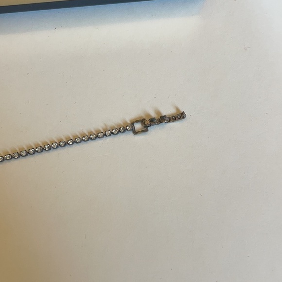 Tacoa Vintage Silver Faux Diamond Tennis Bracelet - Picture 4 of 7